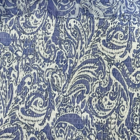 Express Paisley Smocked Cropped Off The Shoulder Top - Picture 6 of 11